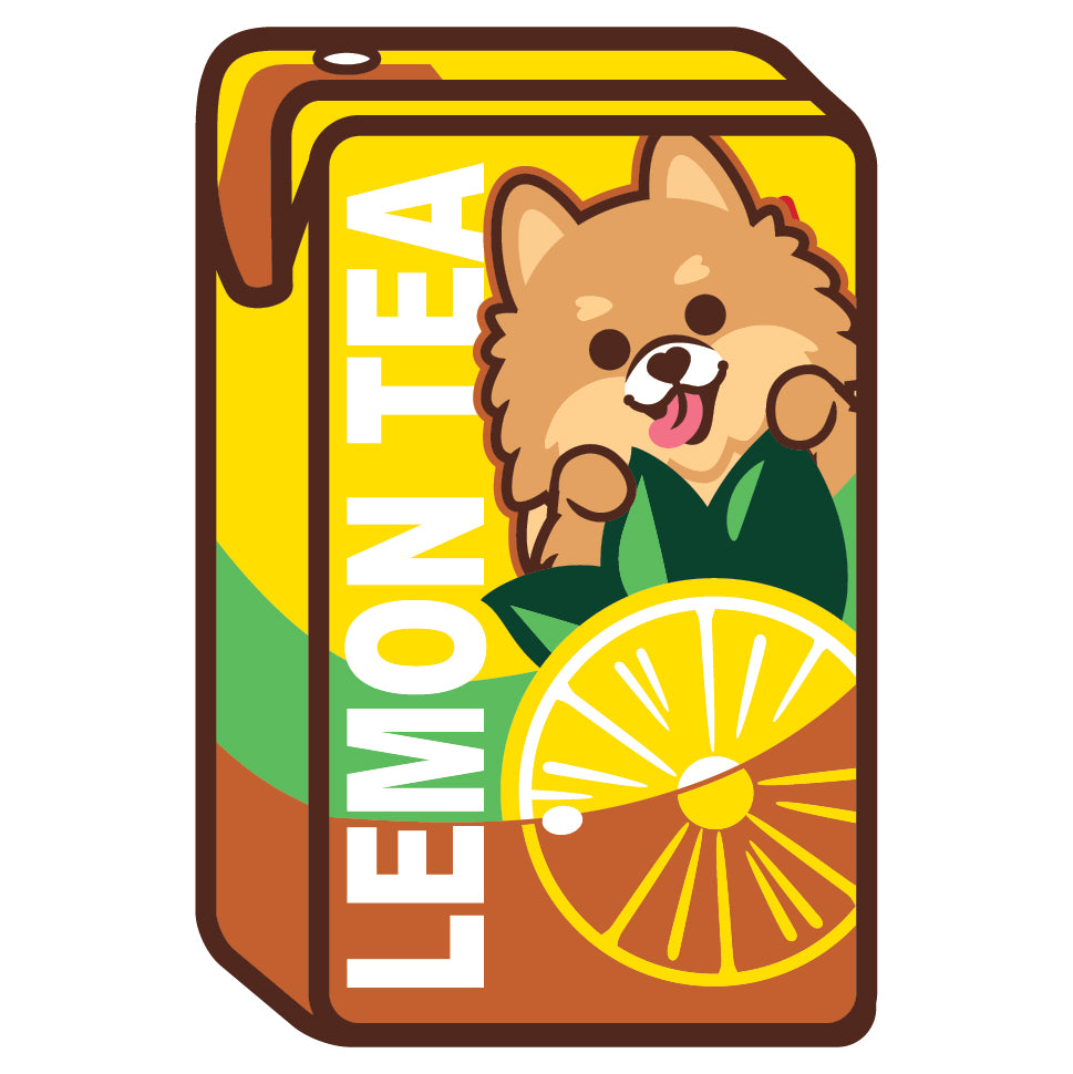 Pomeranian Stickers-Vita Lemon Tea 松鼠狗貼紙-維他檸檬茶