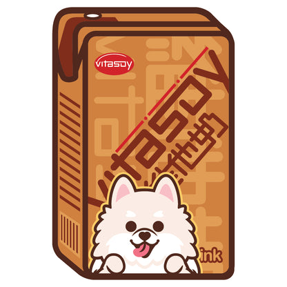 Pomeranian Stickers-Vita Soya Milk 松鼠狗貼紙-維他奶