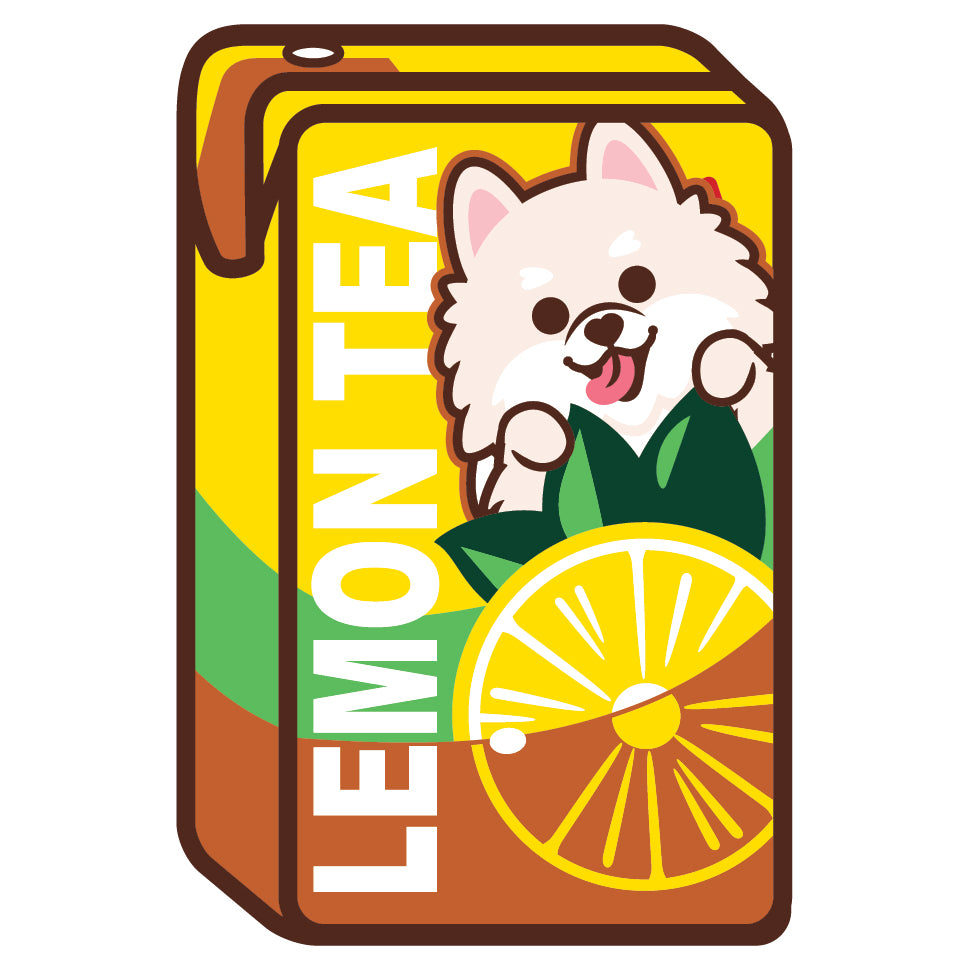 Pomeranian Stickers-Vita Lemon Tea 松鼠狗貼紙-維他檸檬茶