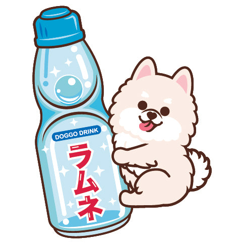 Pomeranian Stickers-Ramune 松鼠狗貼紙-波子汽水