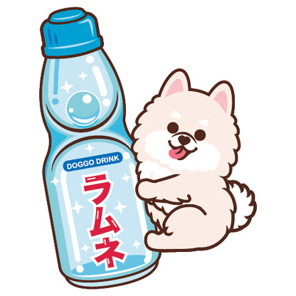 Pomeranian Stickers-Ramune 松鼠狗貼紙-波子汽水