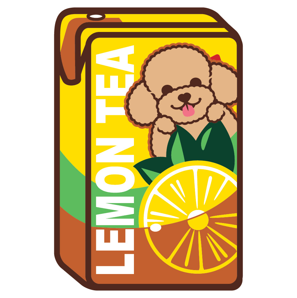 Poodle Stickers-Vita Lemon Tea 貴婦狗貼紙-維他檸檬茶
