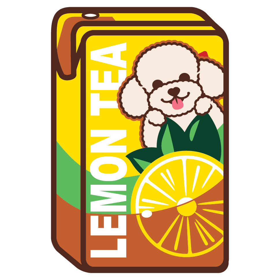 Poodle Stickers-Vita Lemon Tea 貴婦狗貼紙-維他檸檬茶