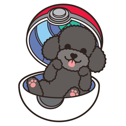 Poodle Stickers-Pokeball 貴婦狗貼紙-精靈球
