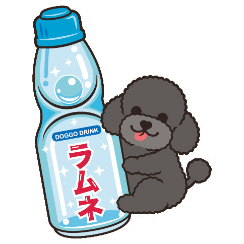Poodle Stickers-Ramune 貴婦狗貼紙-波子汽水