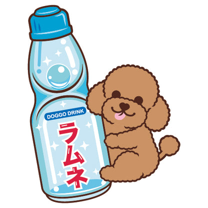 Poodle Stickers-Ramune 貴婦狗貼紙-波子汽水