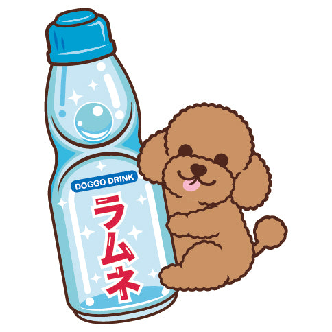 Poodle Stickers-Ramune 貴婦狗貼紙-波子汽水