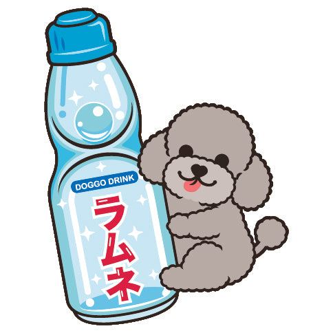 Poodle Stickers-Ramune 貴婦狗貼紙-波子汽水