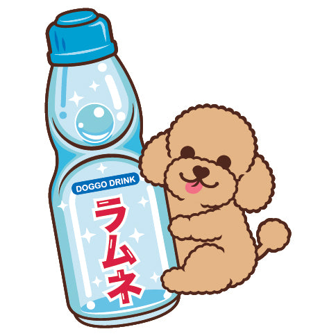 Poodle Stickers-Ramune 貴婦狗貼紙-波子汽水