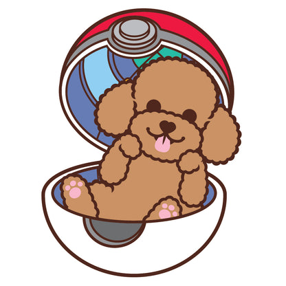 Poodle Stickers-Pokeball 貴婦狗貼紙-精靈球