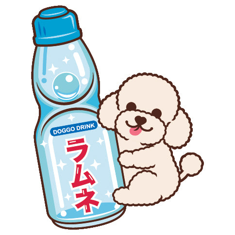 Poodle Stickers-Ramune 貴婦狗貼紙-波子汽水