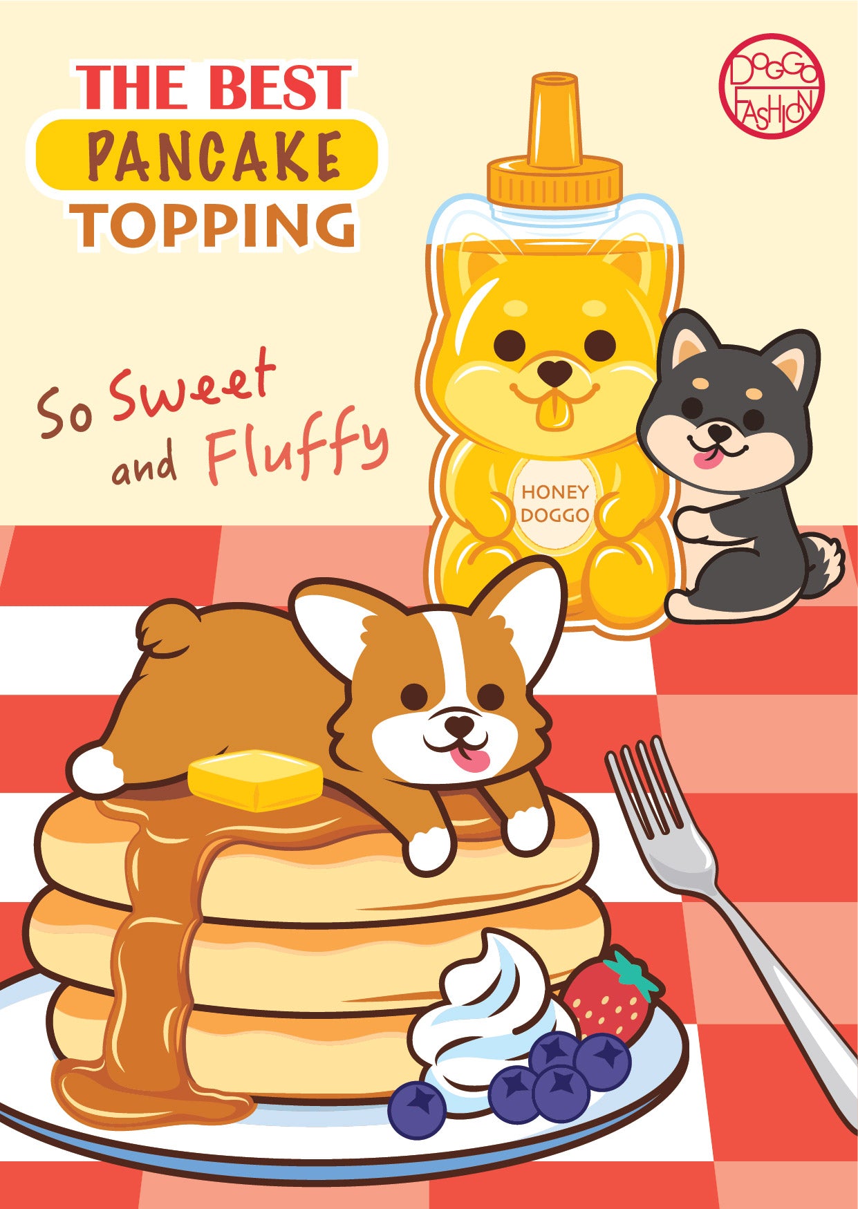 Doggo Postcard-Pancake 汪汪明信片-班㦸