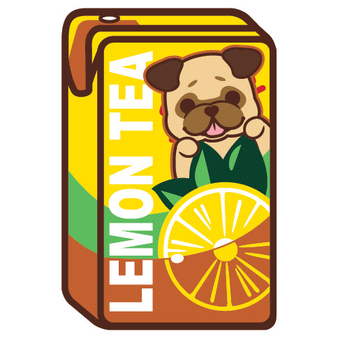 Pug Stickers-Vita Lemon Tea 八哥貼紙-維他檸檬茶