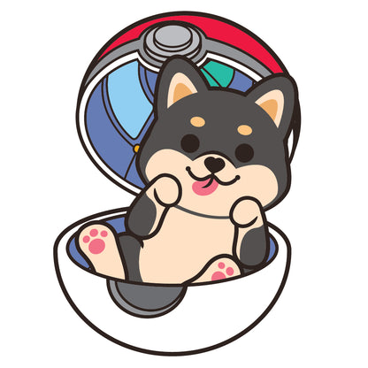 Shiba Stickers-Pokeball 柴犬貼紙-精靈球