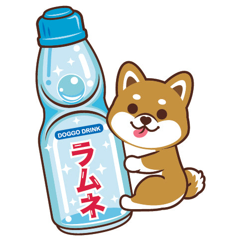 Shiba Stickers-Ramune 柴犬貼紙-波子汽水