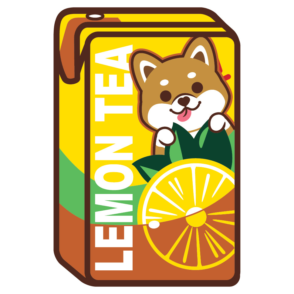 Shiba Stickers-Vita Lemon Tea 柴犬貼紙-維他檸檬茶