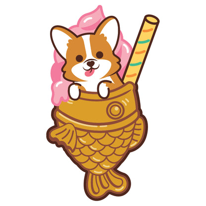 Corgi Stickers-Taiyaki Ice-cream 哥基貼紙-鯛魚雪糕