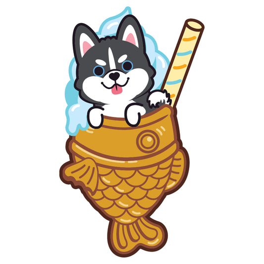 Husky Stickers-Taiyaki Ice-cream 雪橇狗貼紙-鯛魚雪糕