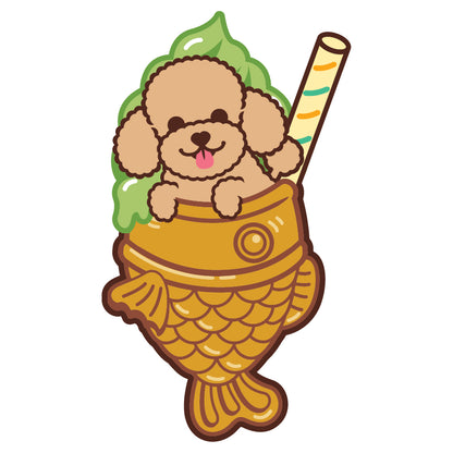 Poodle Stickers-Taiyaki Ice-cream 貴婦狗貼紙-鯛魚雪糕