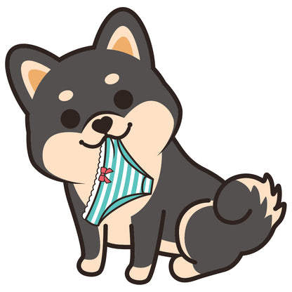 Shiba Stickers-Panties 柴犬貼紙-偷底褲