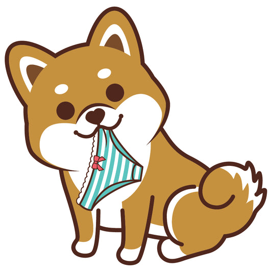 Shiba Stickers-Panties 柴犬貼紙-偷底褲