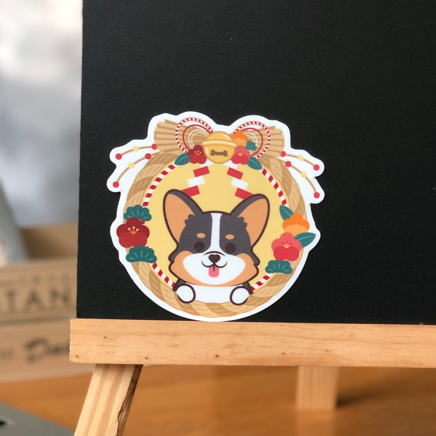 Corgi Stickers-Japan Flower 哥基貼紙-日式年花