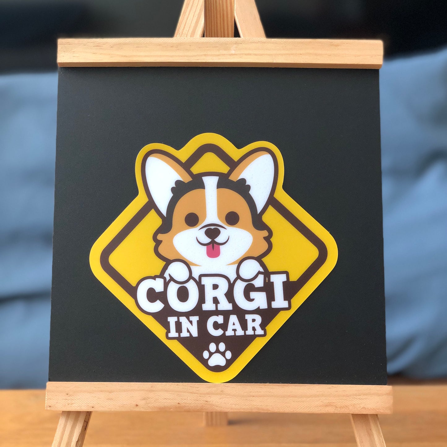 Corgi Glass Reverse Car Stickers-In Car 哥基玻璃反車貼-坐車車
