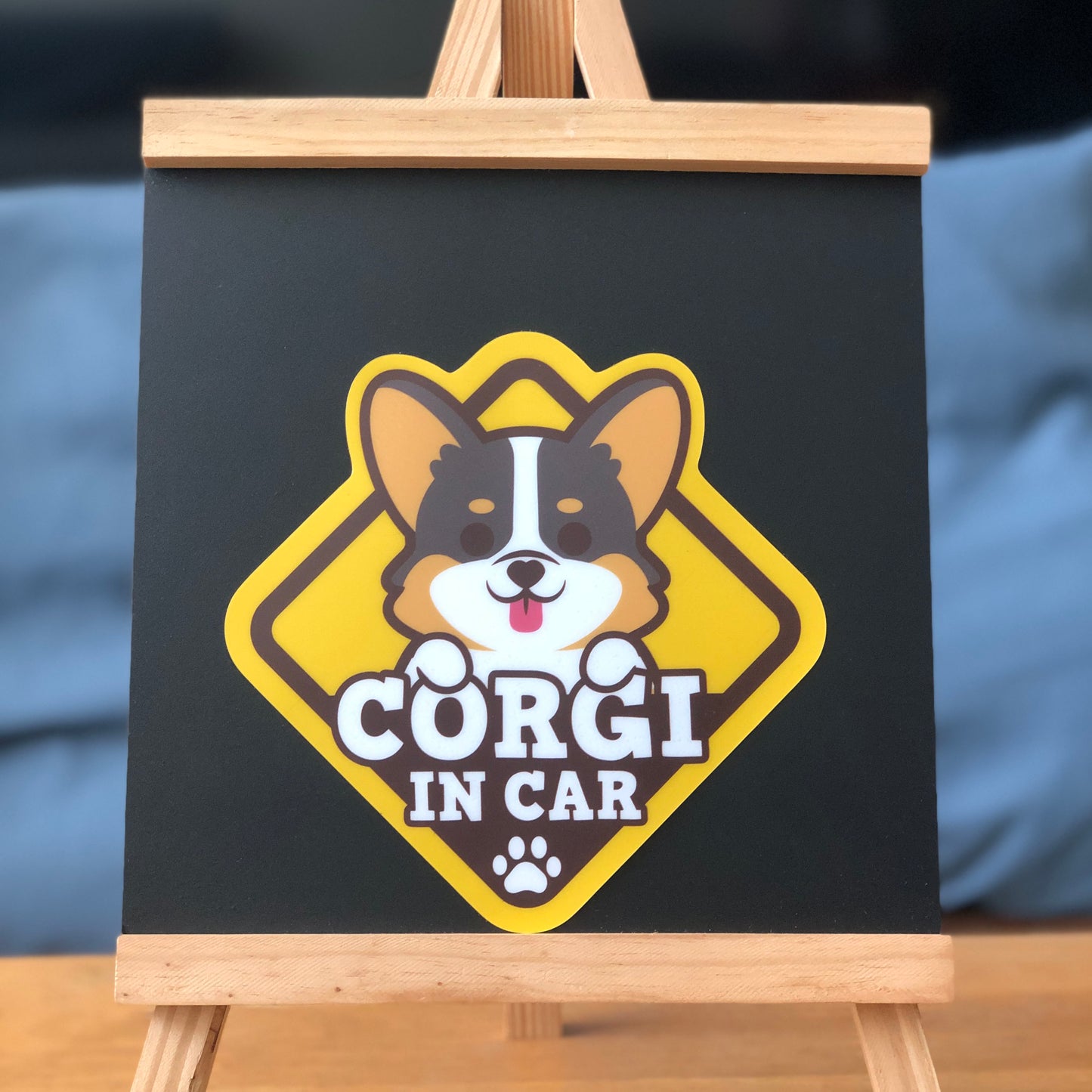 Corgi Glass Reverse Car Stickers-In Car 哥基玻璃反車貼-坐車車