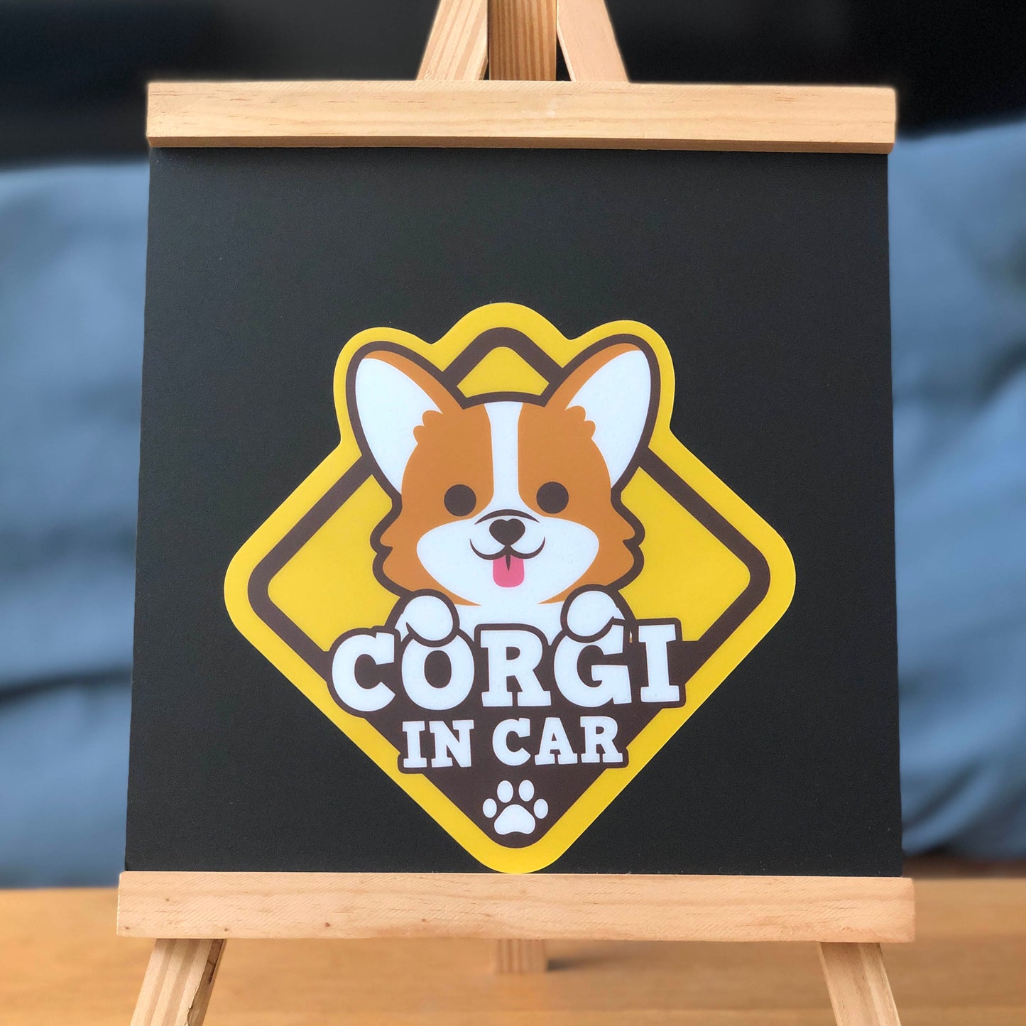 Corgi Glass Reverse Car Stickers-In Car 哥基玻璃反車貼-坐車車