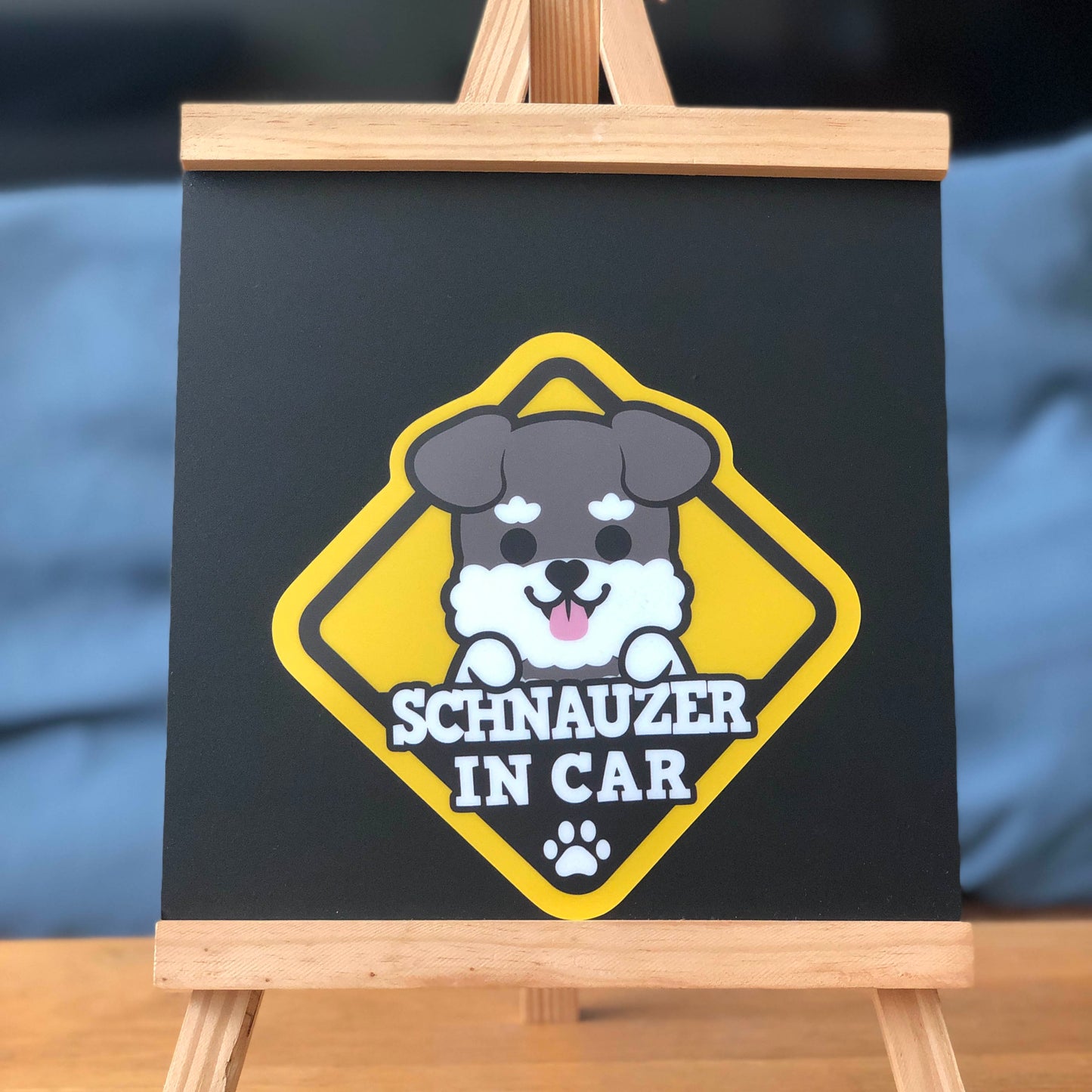 Schnauzer Glass Reverse Car Stickers-In Car 史納莎玻璃反車貼-坐車車