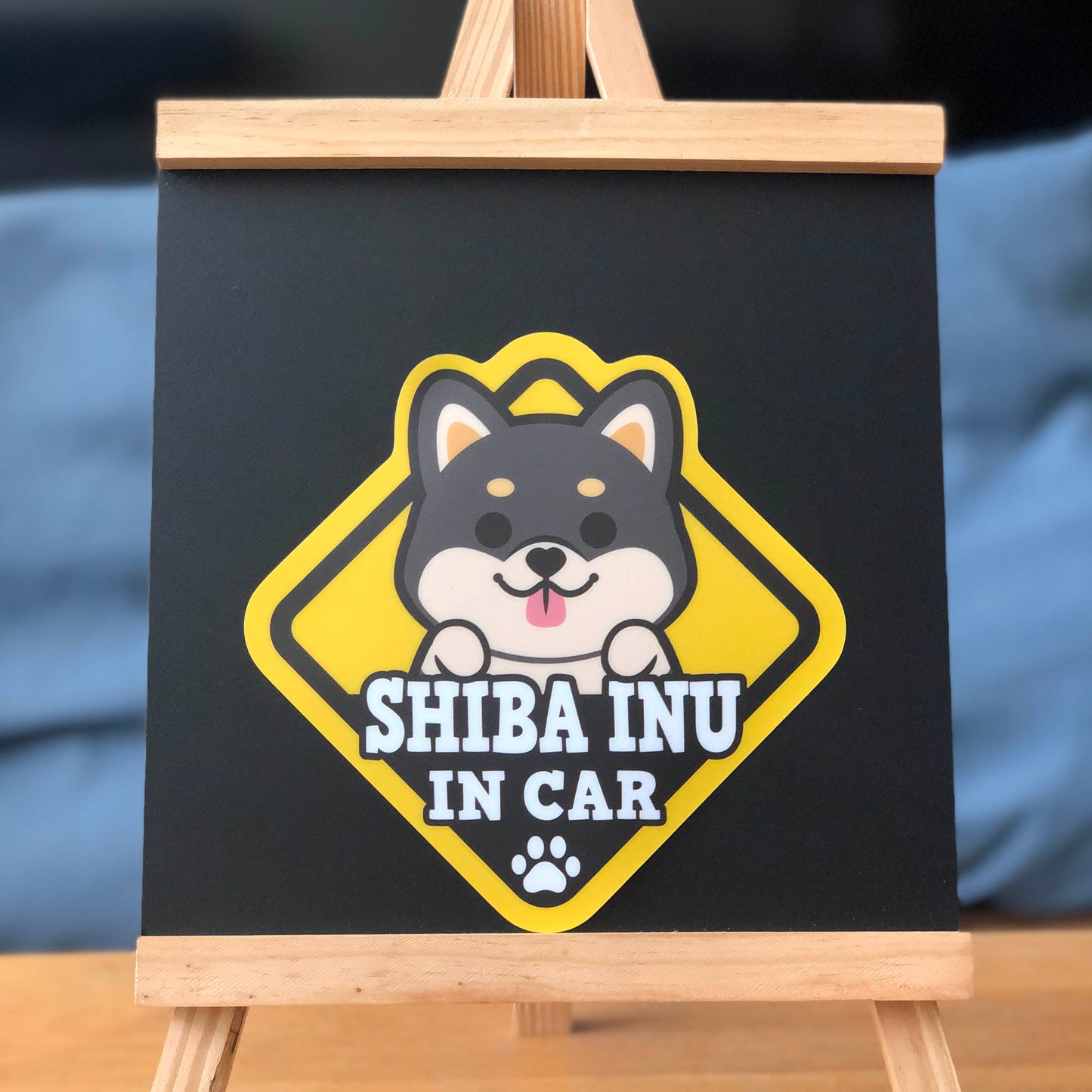 Shiba Glass Reverse Car Stickers-In Car 柴犬玻璃反車貼-坐車車