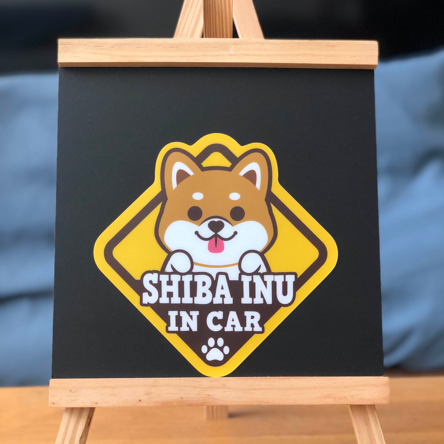 Shiba Glass Reverse Car Stickers-In Car 柴犬玻璃反車貼-坐車車