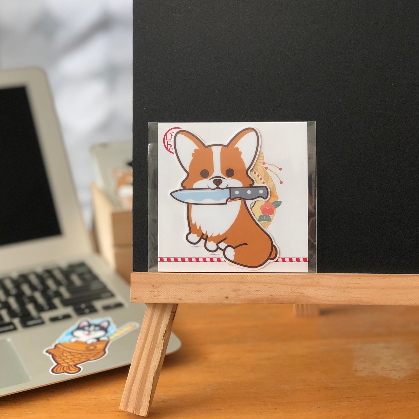 Husky Stickers-Knife 雪橇狗貼紙-咬刀仔
