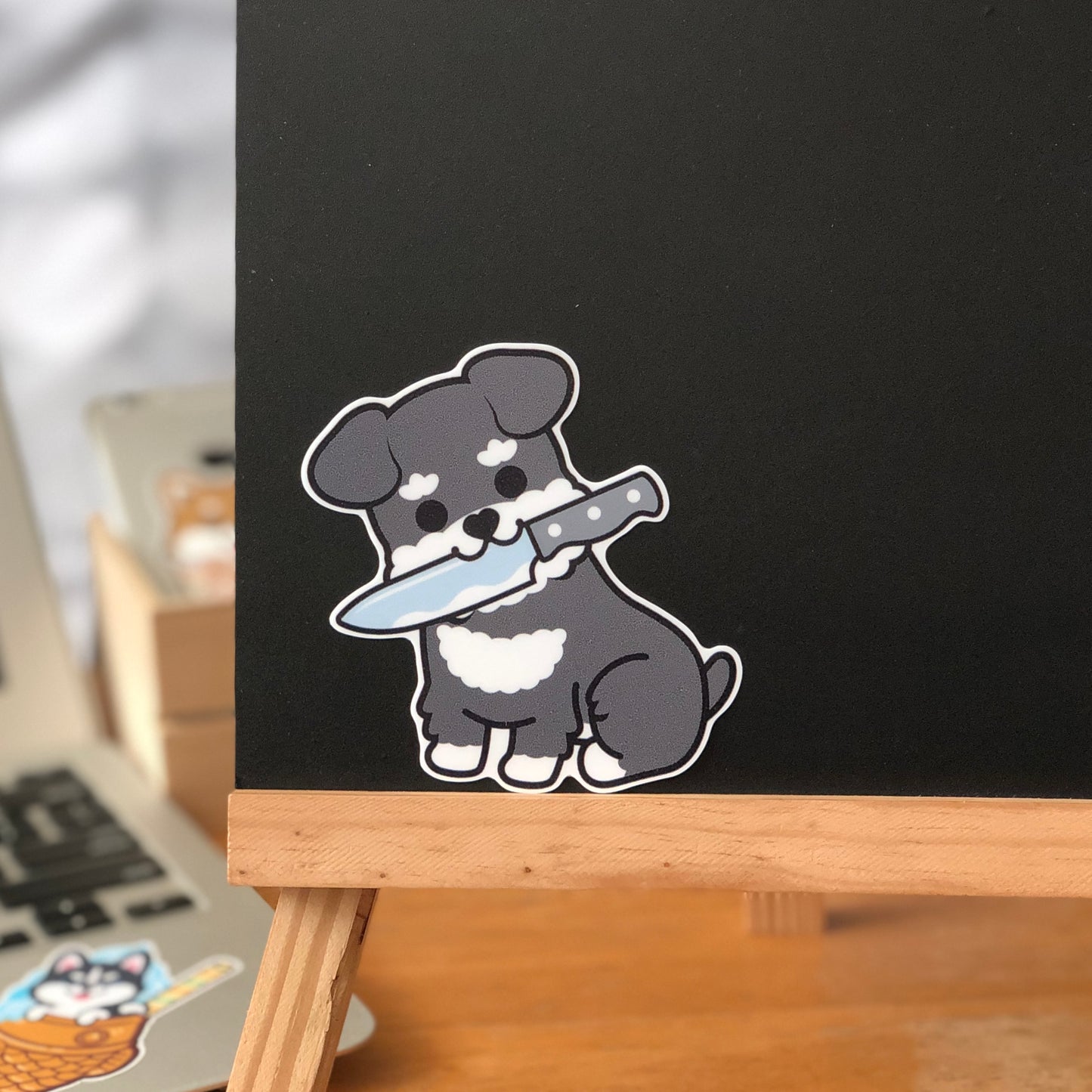 Schnauzer Stickers-Knife 史納莎貼紙-咬刀仔