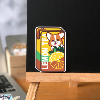 Corgi Stickers-Vita Lemon Tea 哥基貼紙-維他檸檬茶