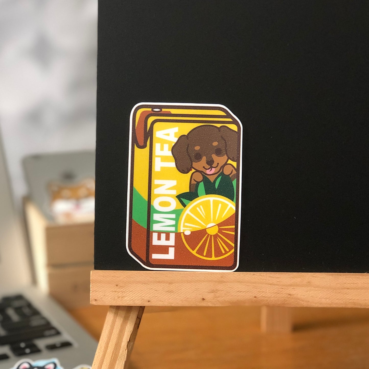 Dachshund Stickers-Vita Lemon Tea 臘腸狗貼紙-維他檸檬茶