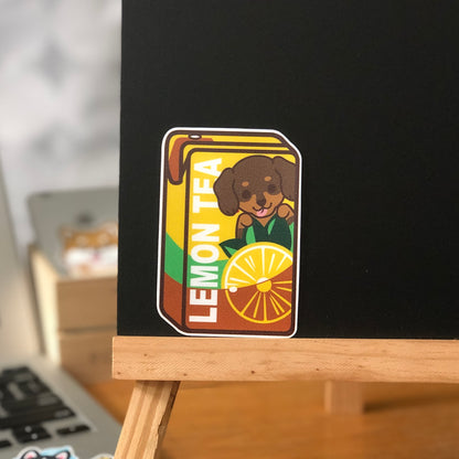 Dachshund Stickers-Vita Lemon Tea 臘腸狗貼紙-維他檸檬茶