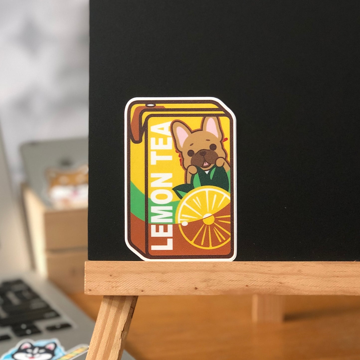 Frenchie Stickers-Vita Lemon Tea 法鬥貼紙-維他檸檬茶