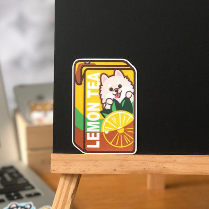 Pomeranian Stickers-Vita Lemon Tea 松鼠狗貼紙-維他檸檬茶