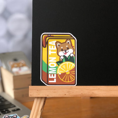 Shiba Stickers-Vita Lemon Tea 柴犬貼紙-維他檸檬茶