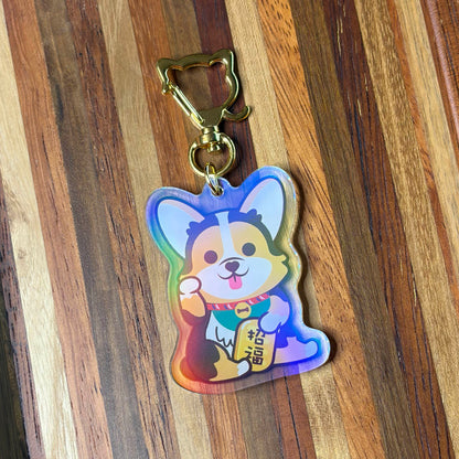 Corgi Keychain-Lucky Dog哥基匙扣-平安招財