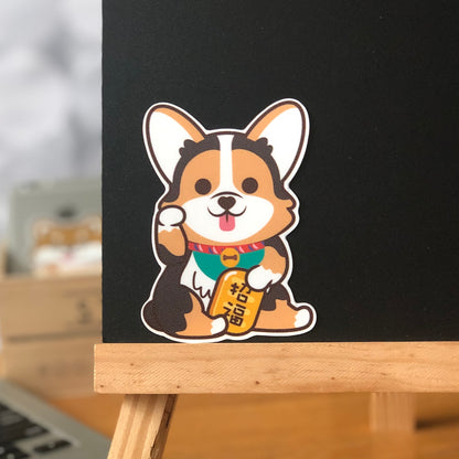 Corgi Stickers-Lucky Dog 哥基貼紙-招財狗