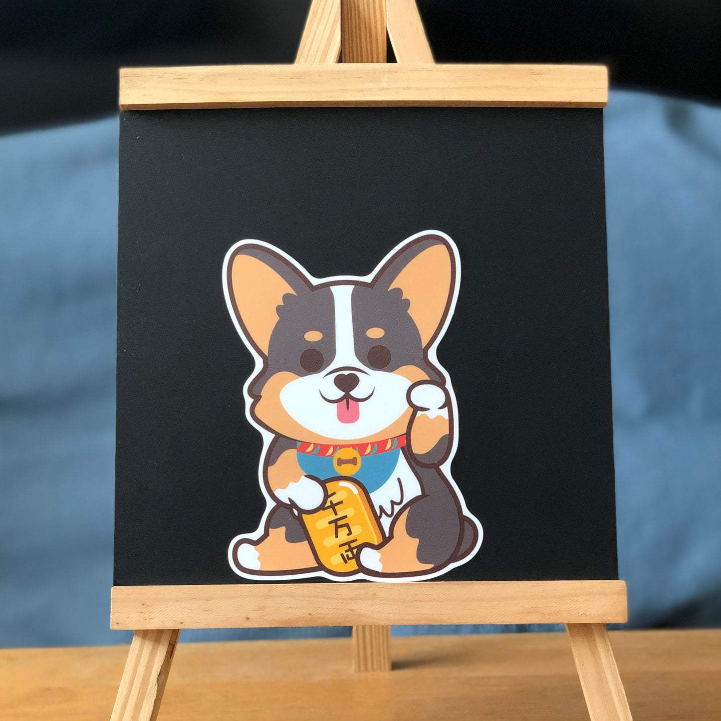 Corgi Large Stickers-Lucky Dog 哥基大貼紙-招財狗