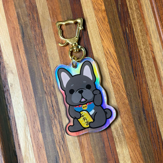 Frenchie Keychain-Lucky Dog 法鬥匙扣-平安招財