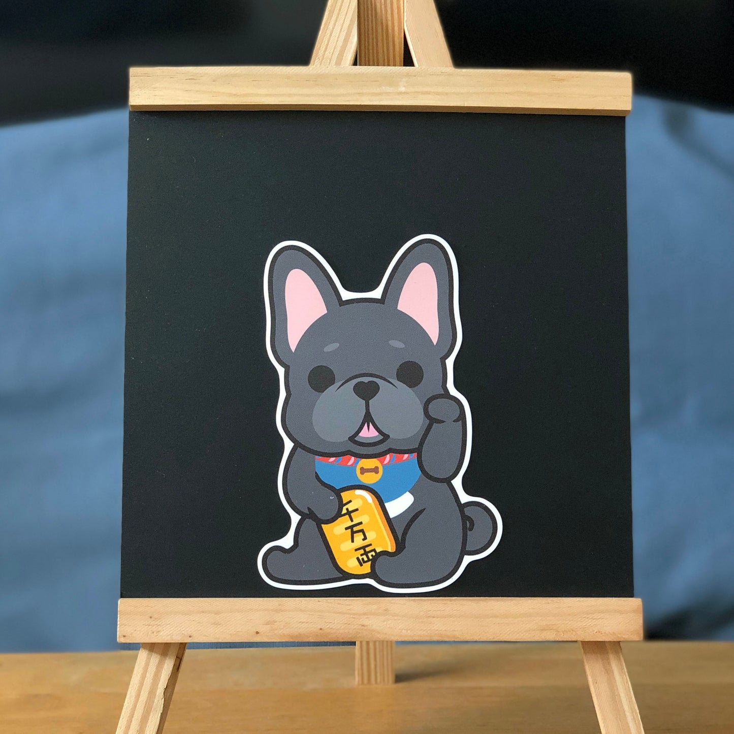 Frenchie Large Stickers-Lucky Dog 法鬥大貼紙-招財狗