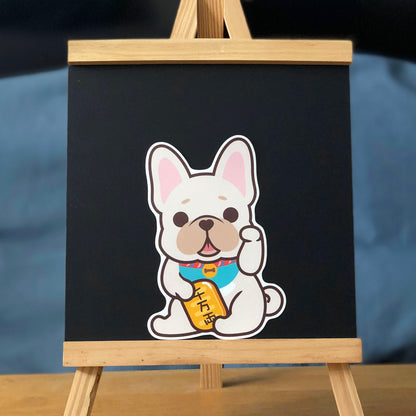 Frenchie Large Stickers-Lucky Dog 法鬥大貼紙-招財狗