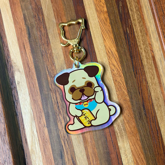 Pug Keychain-Lucky Dog 八哥匙扣-平安招財