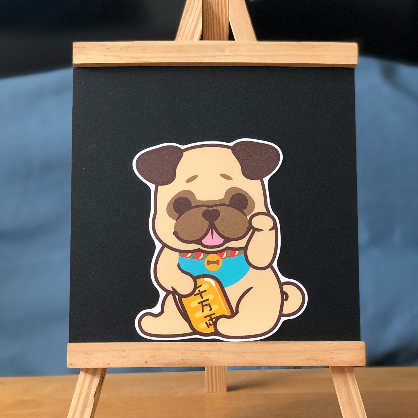Pug Large Stickers-Lucky Dog 八哥大貼紙-招財狗