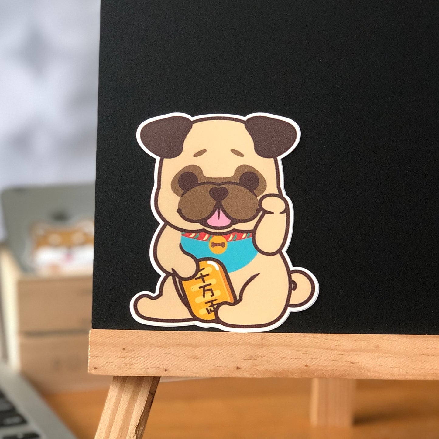 Pug Stickers-Lucky Dog 八哥貼紙-招財狗
