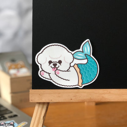Bichon Stickers-Mermaid 比熊犬貼紙-美人魚